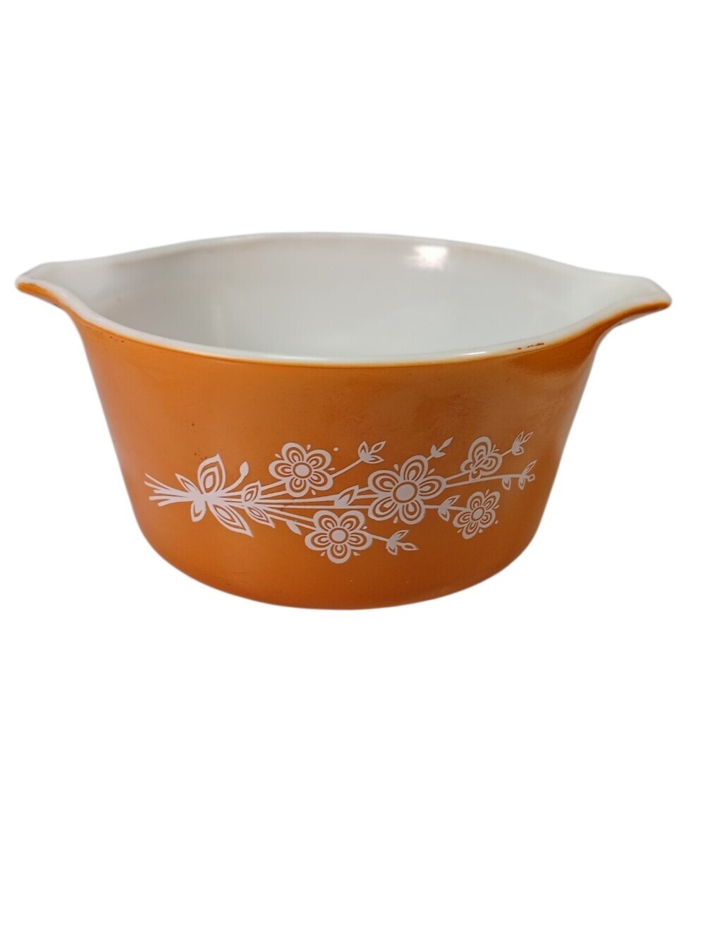 Pyrex Cinderella Round In Butterfly #473 Gold 1 Quart